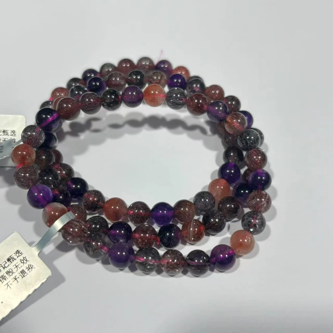 【书记甄选】天然超七单圈手链 多样性发一件 约6mm BB146