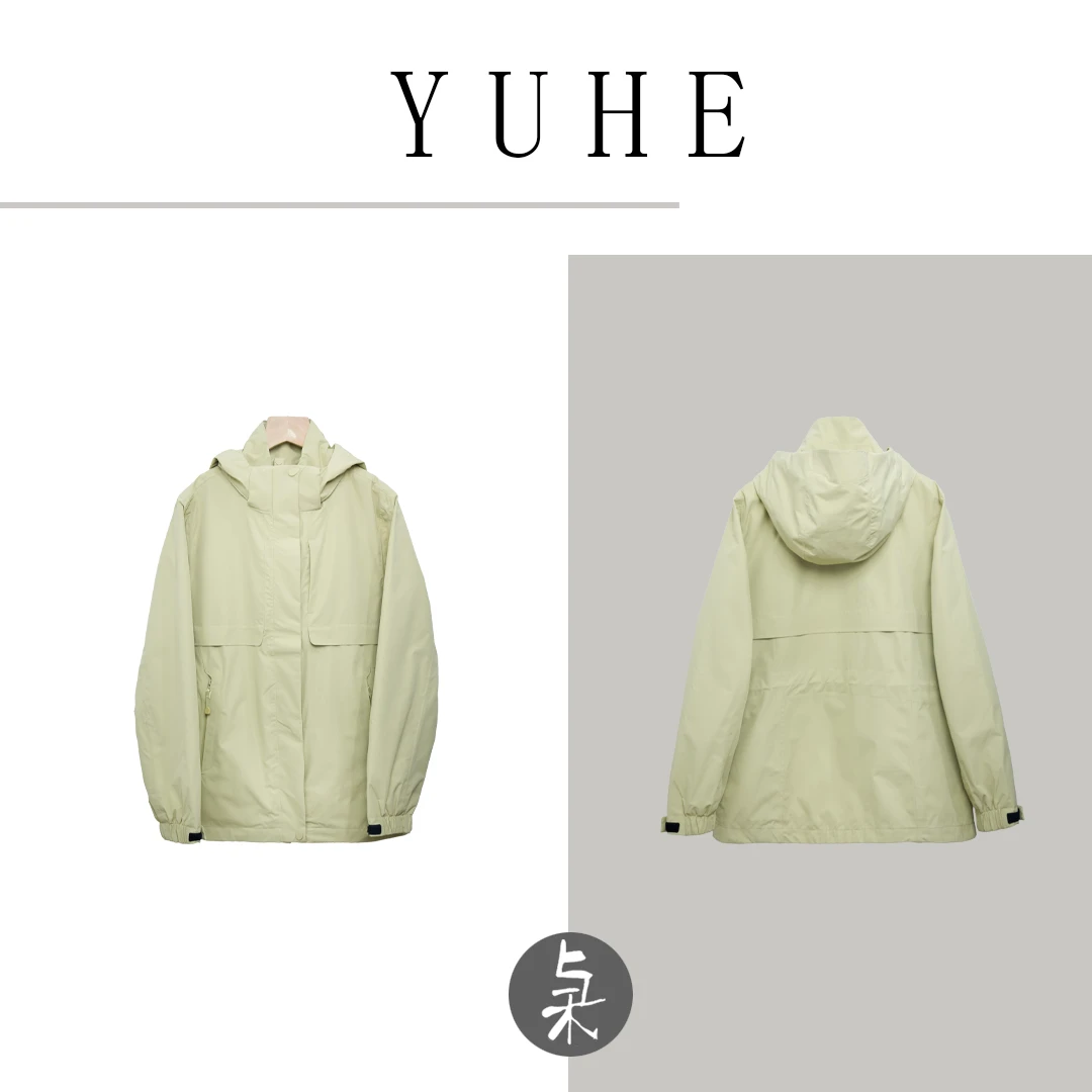 【YU HE】与禾春季时尚百搭舒适双色休闲外套（YH25JC031201）