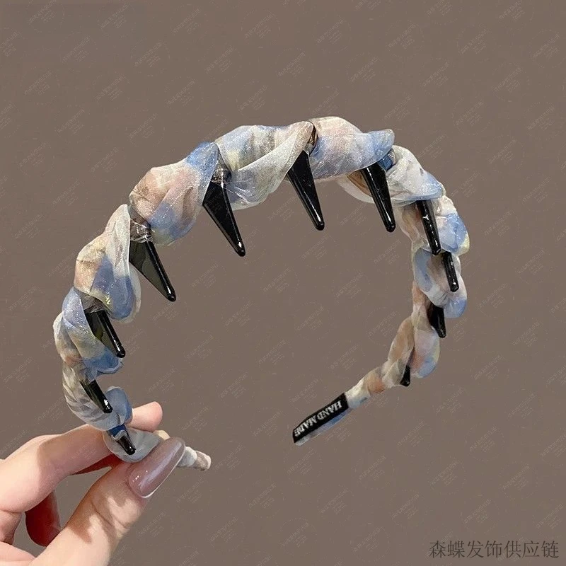 围梳发箍女2025新款日常高级感洋气时尚百搭洗脸防滑增高颅顶发饰