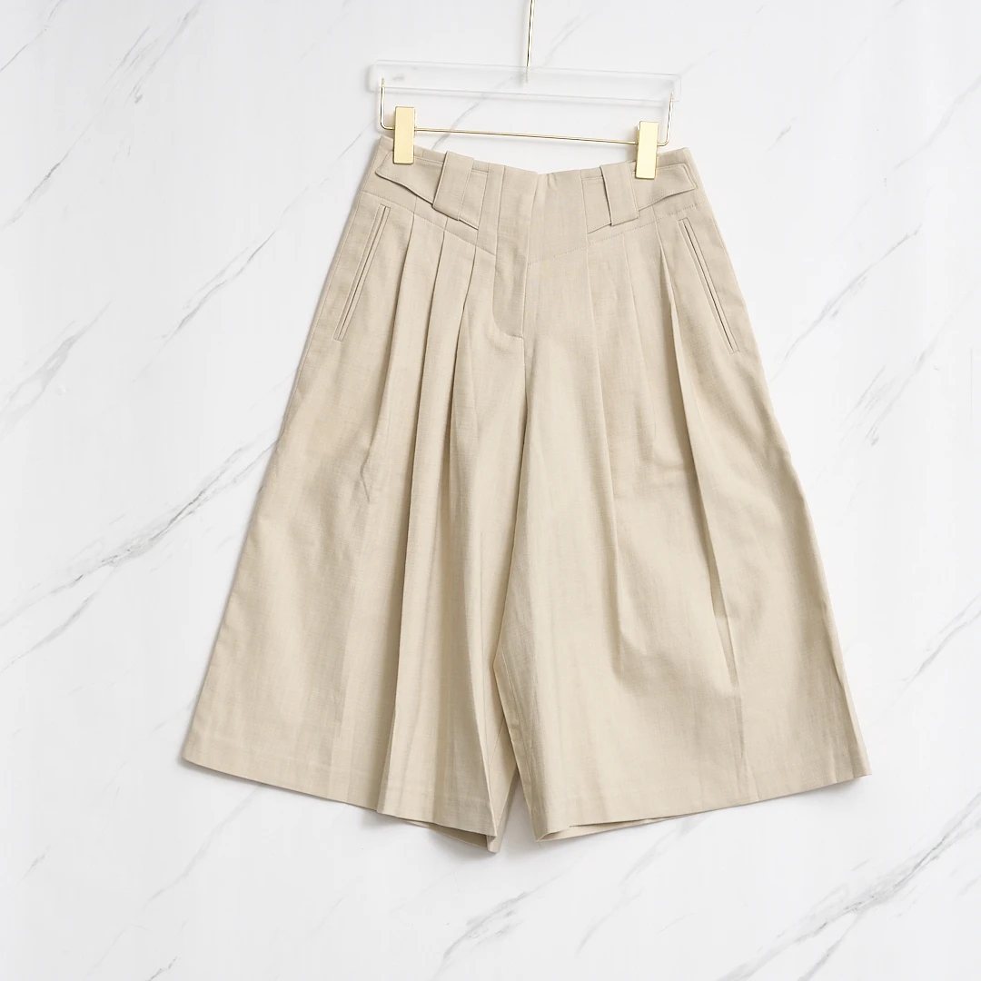 全新未使用/IRO女士打褶休闲短裤IOGP00133