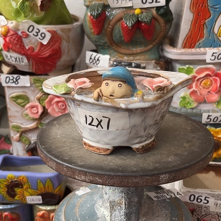 粗陶材质多肉花盆