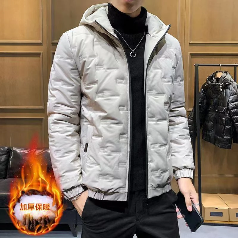 百搭保暖衣男士2022年潮流潮牌男装连帽棉衣冬装厚款韩版修身外套