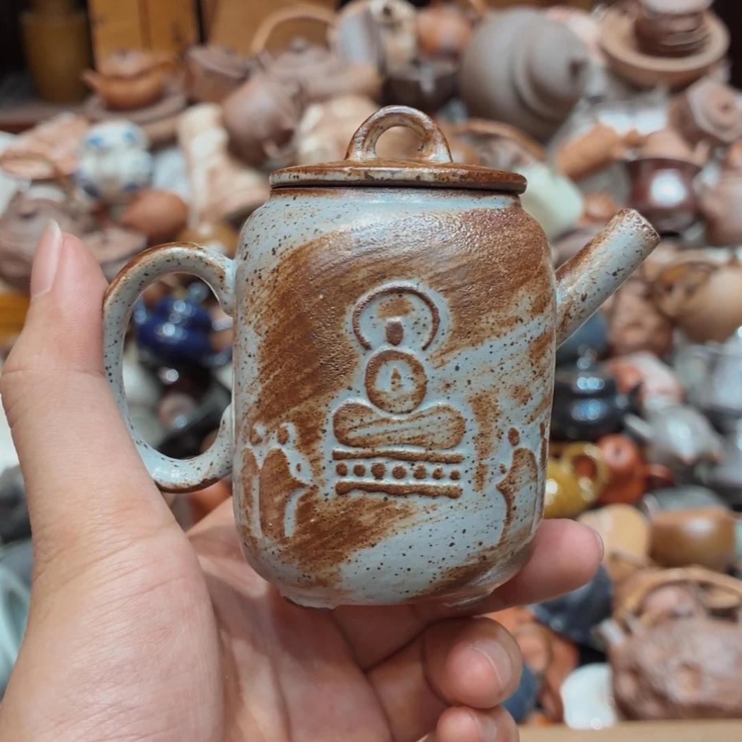 柴烧老岩泥高温茶器皿