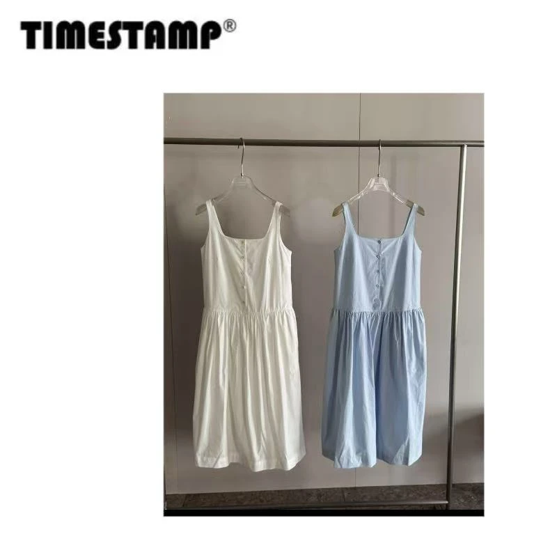【TIMESTAMP】2025/64160004泡菜国新款时尚洋气前扣背心连衣裙