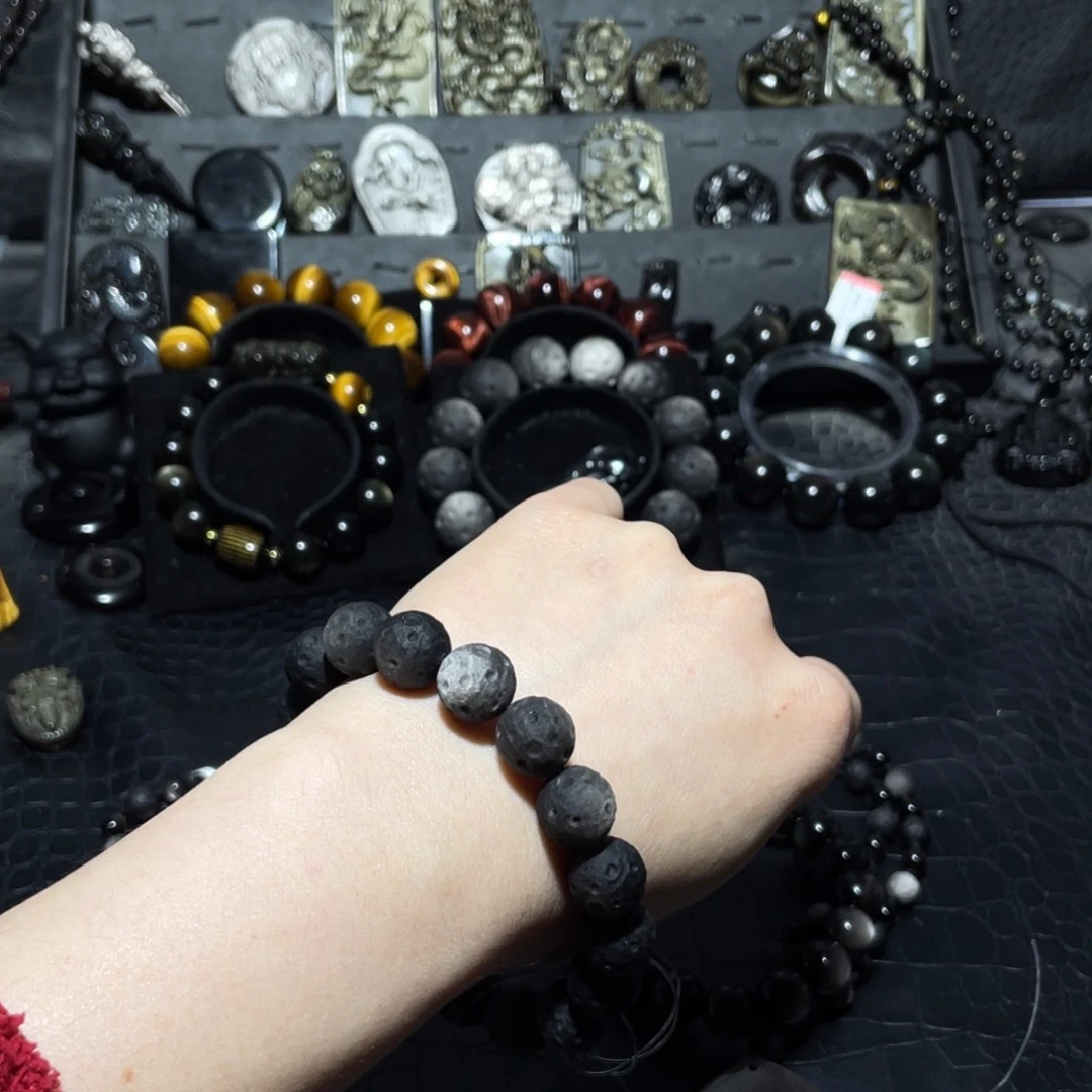 黑曜岩手链未镶嵌绣*颠