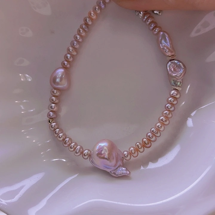 淡水珍珠手绳合金