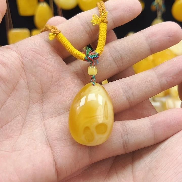 蜜蜡未镶嵌珠宝奇石蜜蜡吊坠15.5克