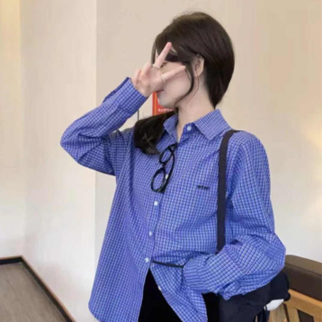 经典格子衬衫蓝色