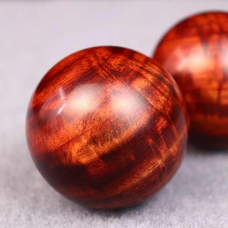 新款手球檀木实木手球原木制作血老年水波转球非洲小叶紫檀手纹理