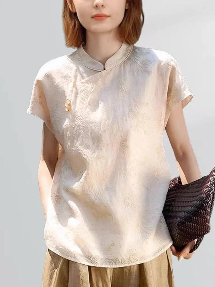 631-640国风时尚新中式立领禅意提花，偶有瑕疵，介意勿拍