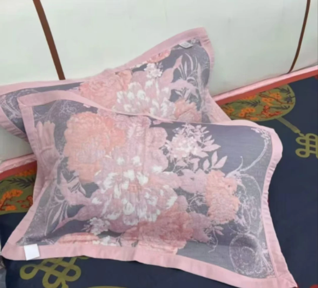 柳莺花燕52*78纱布舒适柔软枕巾