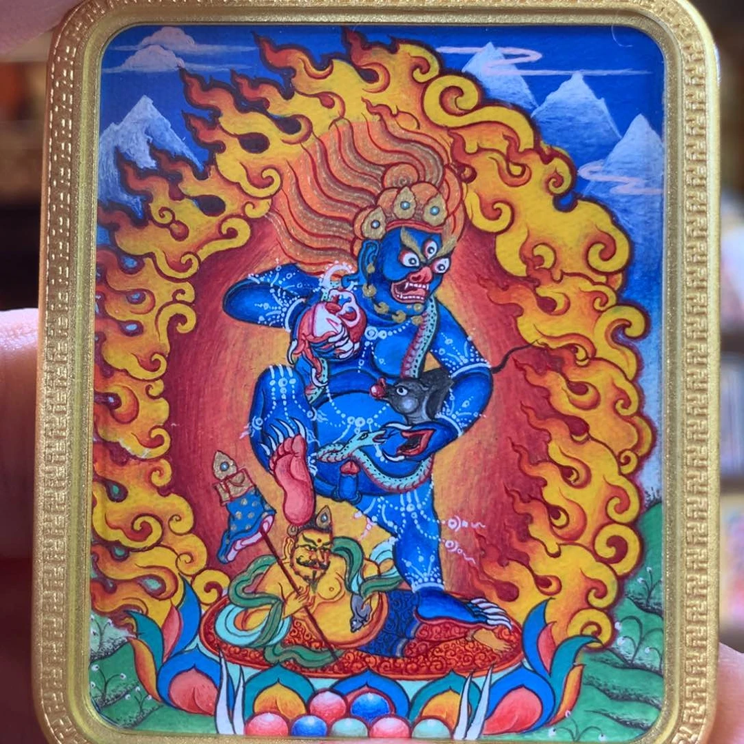 装裱画小****r热贡纯手绘唐卡黑c作品