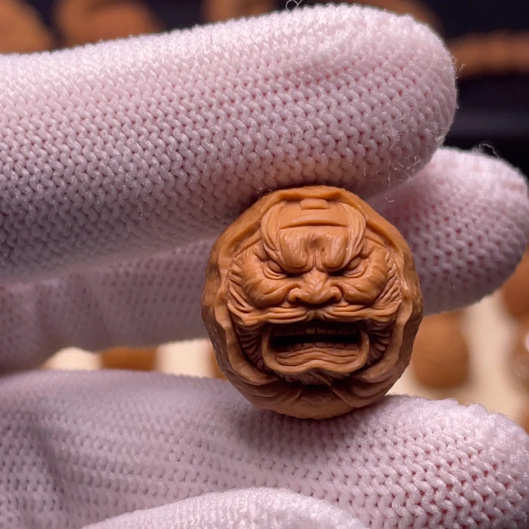 猴头核桃吊坠顶工钟馗18.5