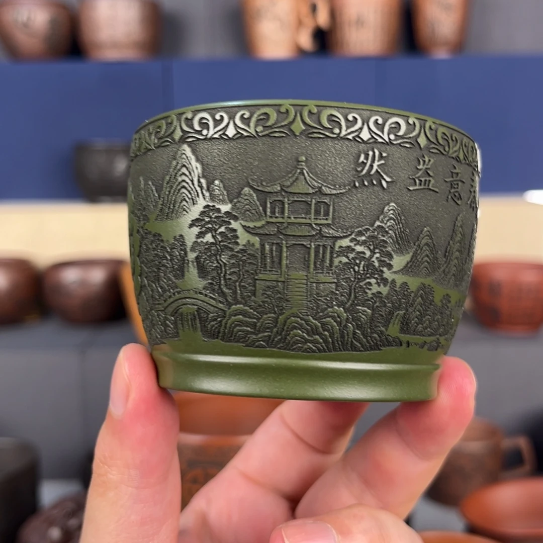 紫砂茶杯紫砂主人杯 手工制作