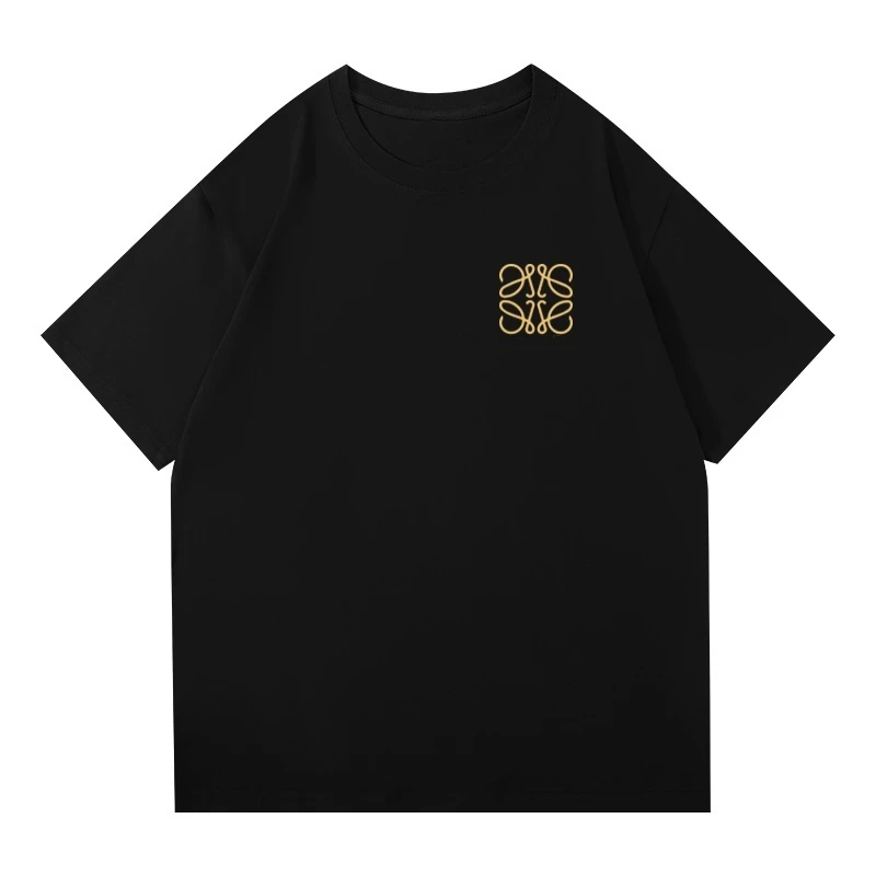 【万针刺绣】保罗纯棉T恤夏季短袖男女同款针织情侣休闲时尚百搭