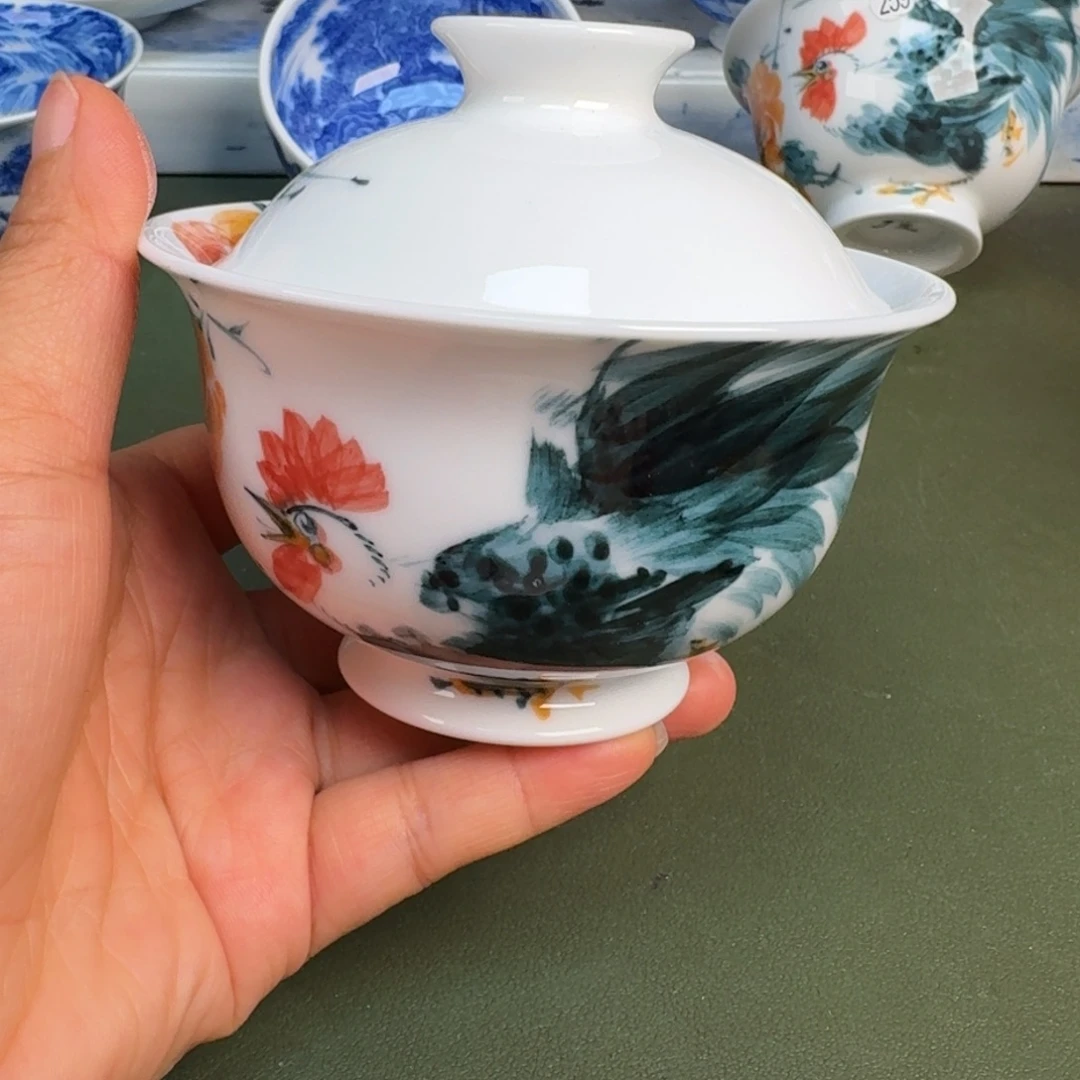 瓷景德镇纯手绘茶具圆圆279