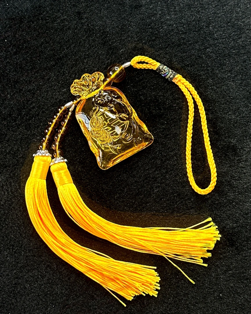 挂件钱袋平安袋琉璃工艺存钱袋已开花