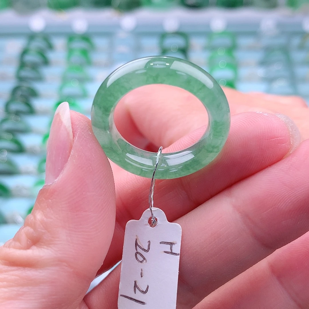 翡翠戒指未镶嵌A货缅甸翡翠