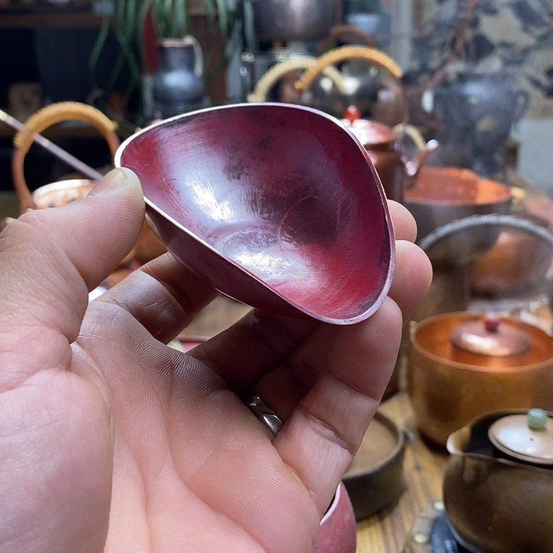 任和堂纯紫铜茶则55936