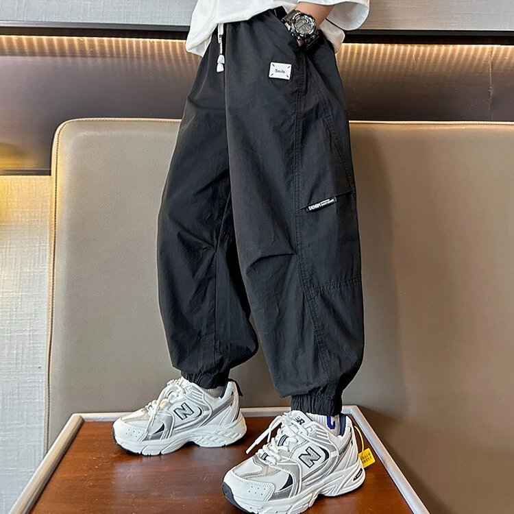 男童长裤夏季儿童休闲裤洋气宽松薄款防蚊炸街裤裤子男孩夏款潮