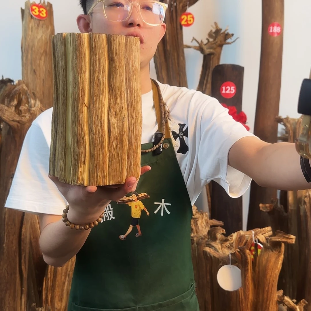 沉香摆件天然沉香原木摆件➕底座