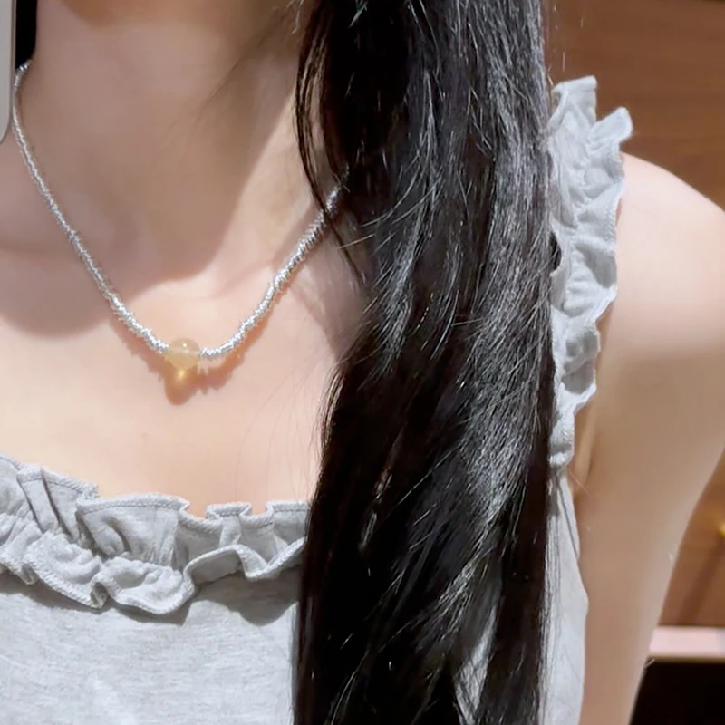 GINIFIMOR 铜项链 GINIFIMOR 项链 a371 小众小盘缠项链女锁骨链