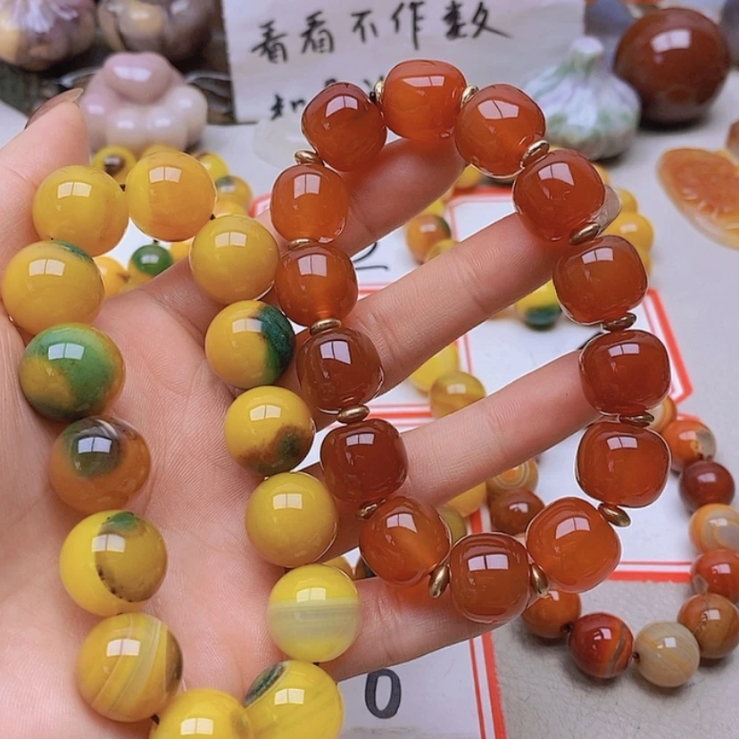 【闪购商品】未镶嵌玛瑙/玉髓珠宝半成品倚**月