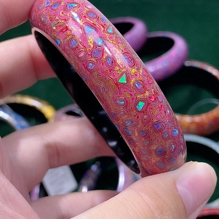 *****大漆漆镯56+粉金千层