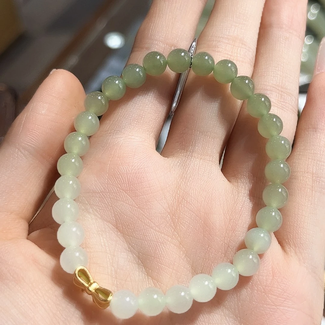 手链未镶嵌和田玉（青玉）