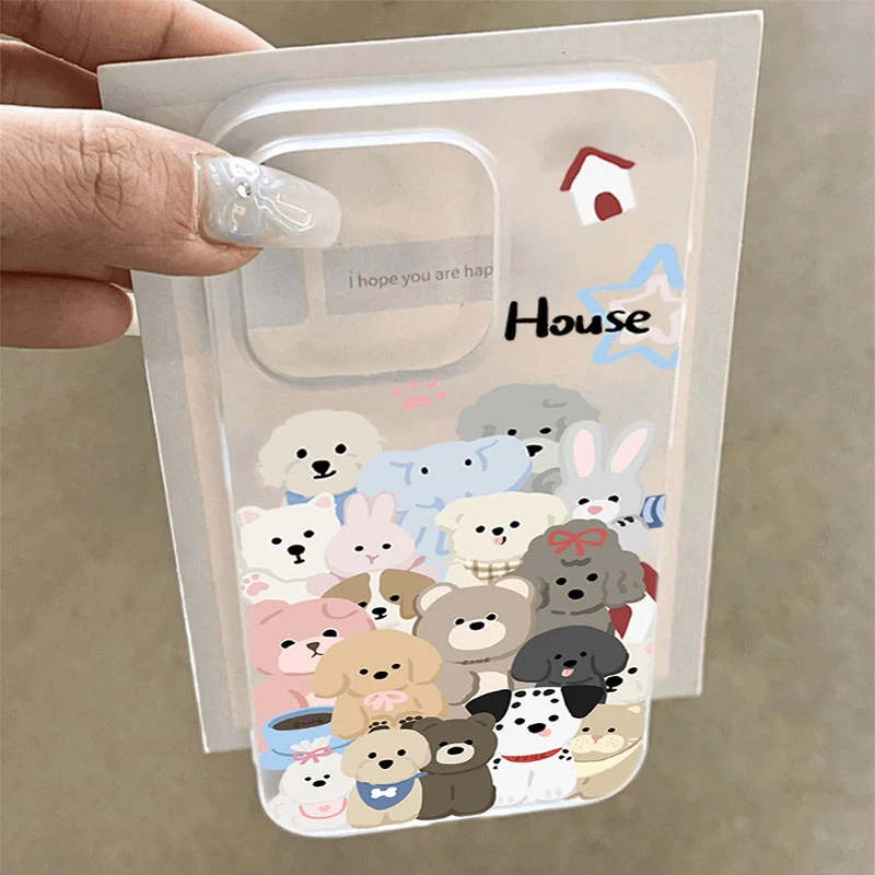 可爱小动物适用iphone16promax苹果15手机壳14PLUS软13幻影12防摔