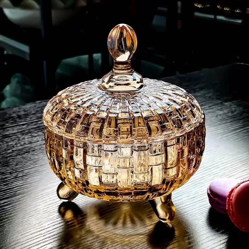 拍一发二编织琥珀糖果罐