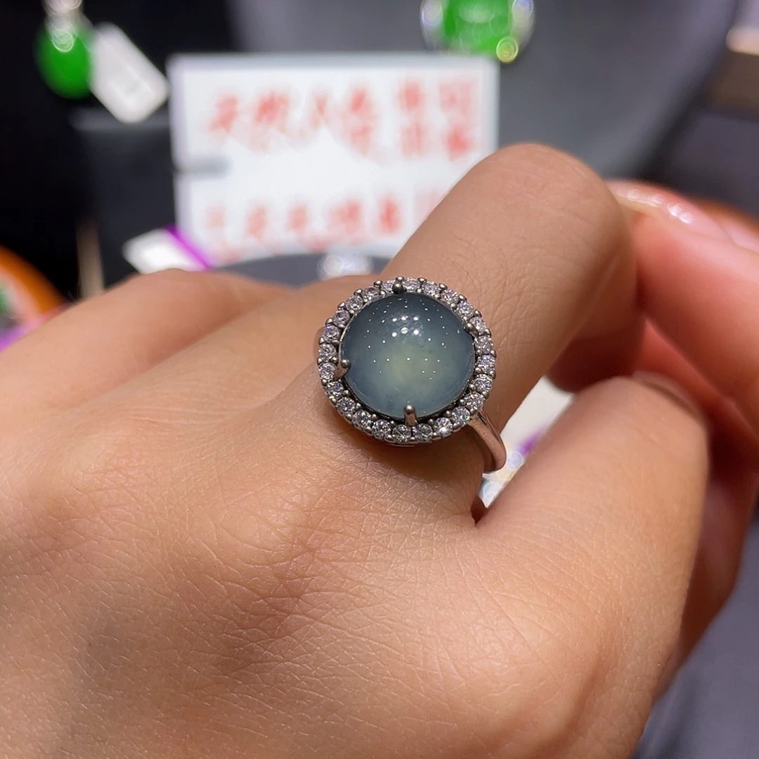 吊坠(不含链)银S925镶嵌翡翠