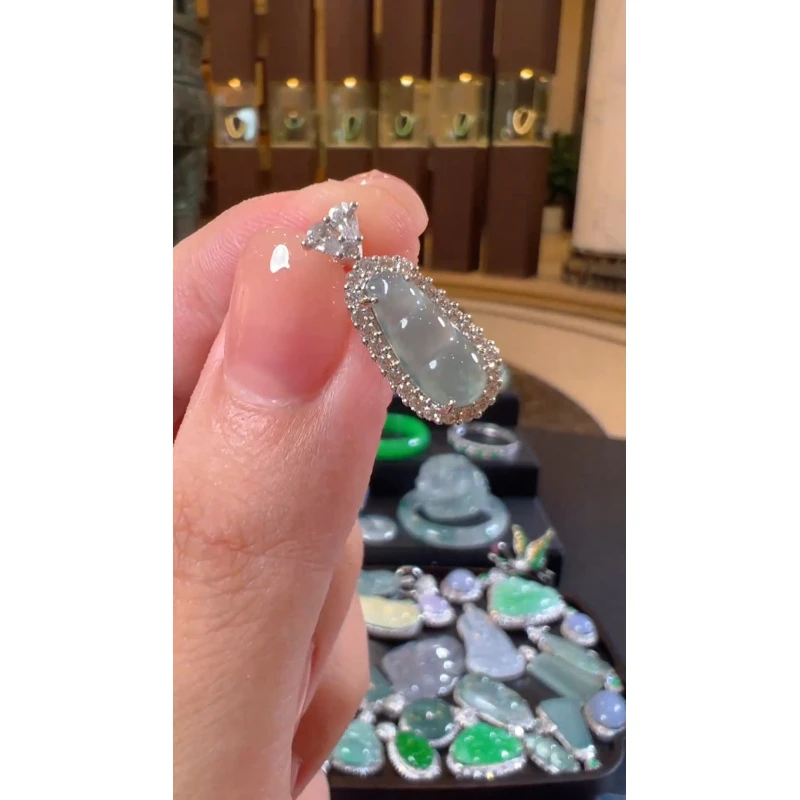 天然A货翡翠JJ38豆子吊坠多样性发一