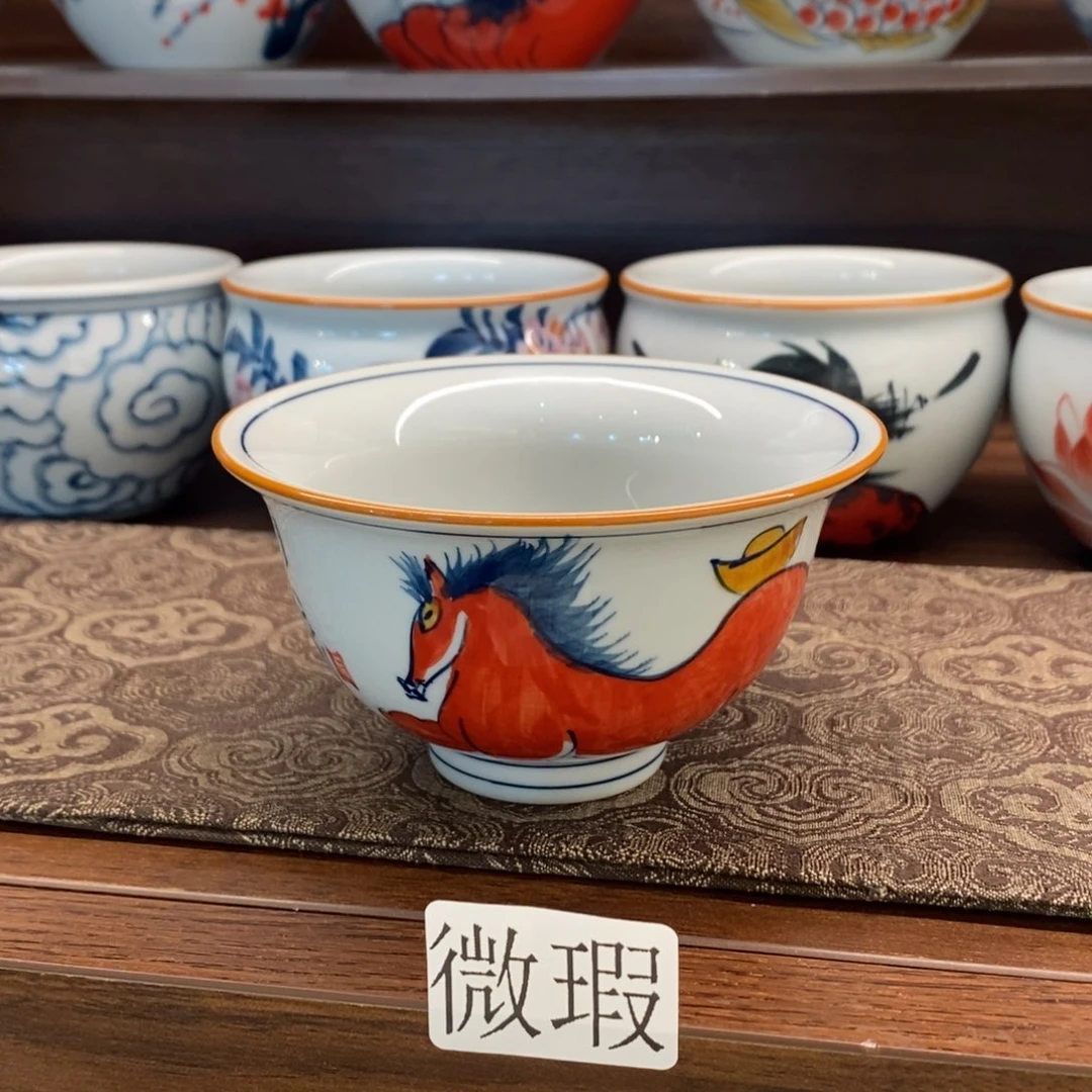 釉下彩老陶泥手工绘制