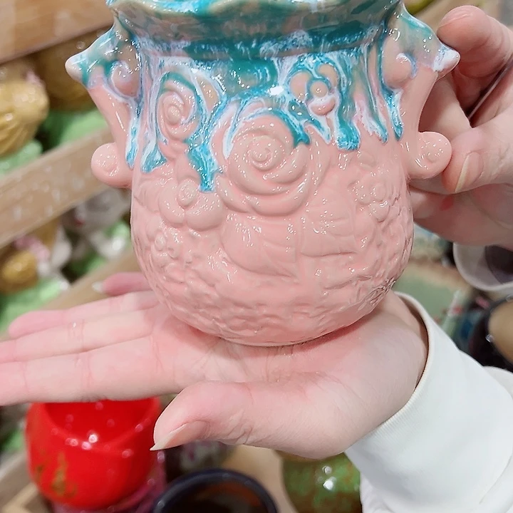 有孔，凑单福利满10元发货陶瓷多肉花盆！