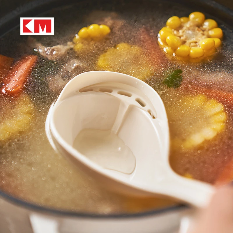 日本家用漏勺多功能汤勺二合一过滤网捞面麻辣烫油鼓加厚汤勺