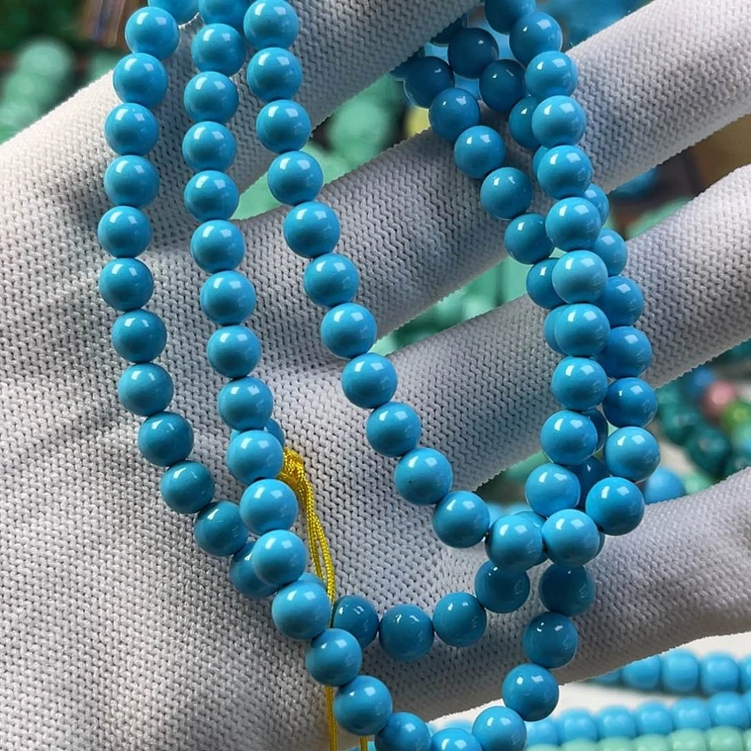 湖北工厂批发精品手串绿色蓝色雕刻单珠DIY配饰源头