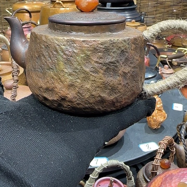 紫铜手工约400容量茶壶