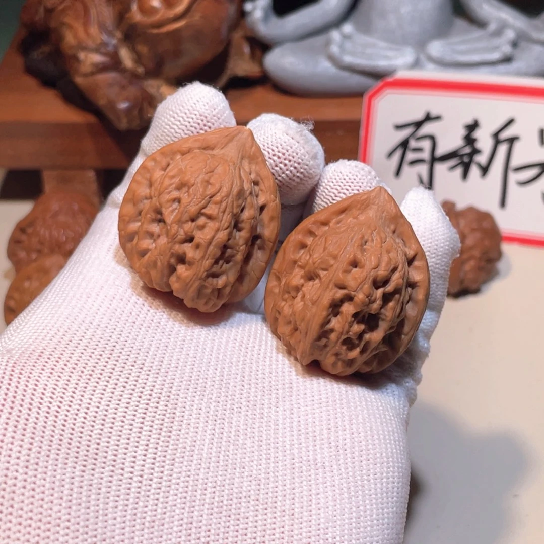 把件文玩核桃赤龙鸡心.32.35,5178