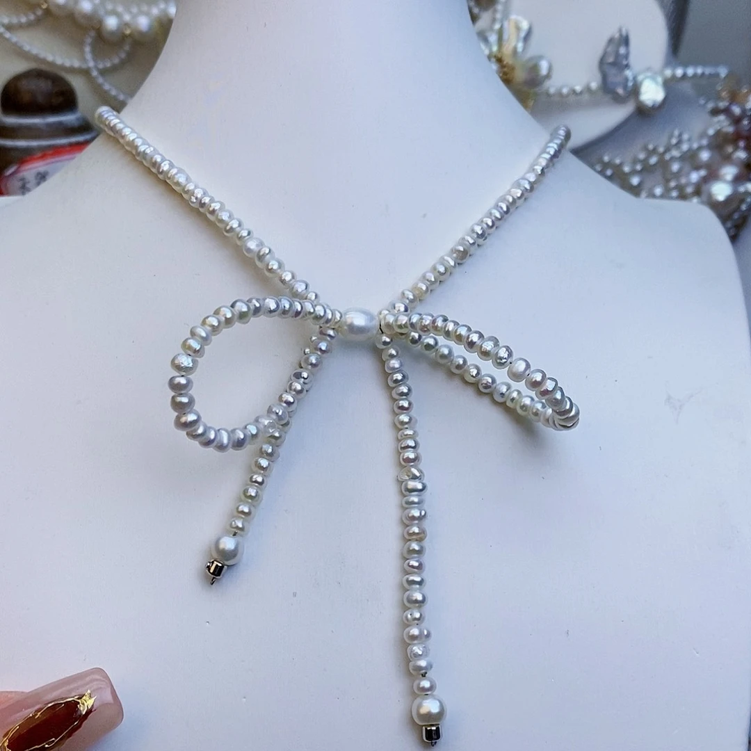 淡水珍珠颈饰银S925镶嵌W****i