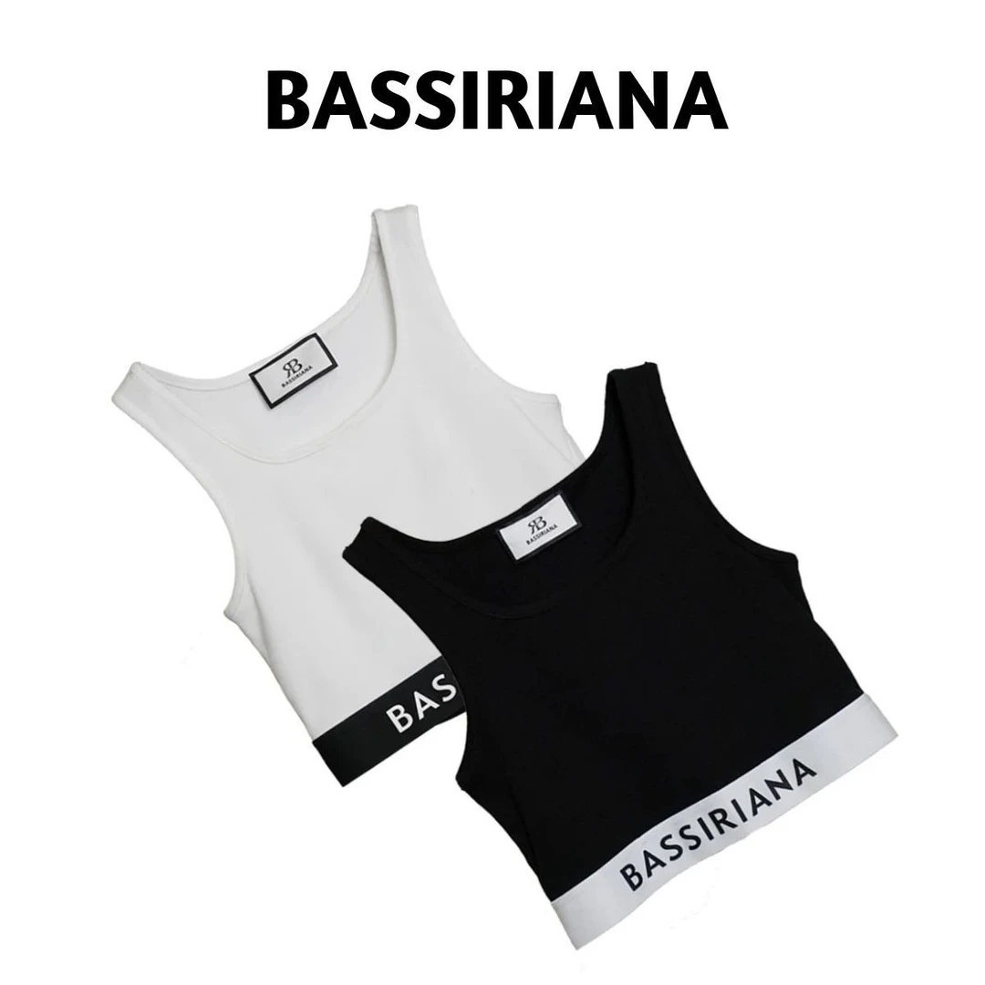 姣姣【BASSINIANA】织带运动背心舒适弹力打底百搭短款吊带2210214