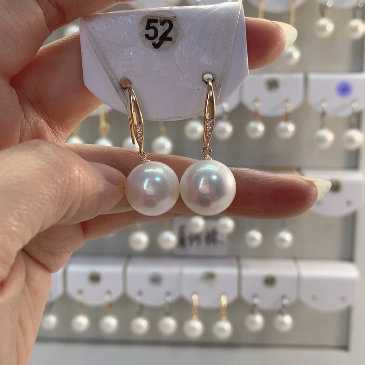 淡水珍珠耳饰银S925镶嵌