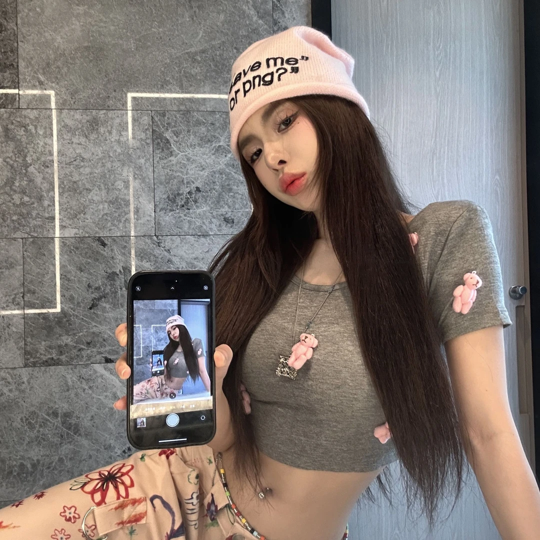 HuiHui夏季新款高级感修身显瘦小个子短款上衣 HD303