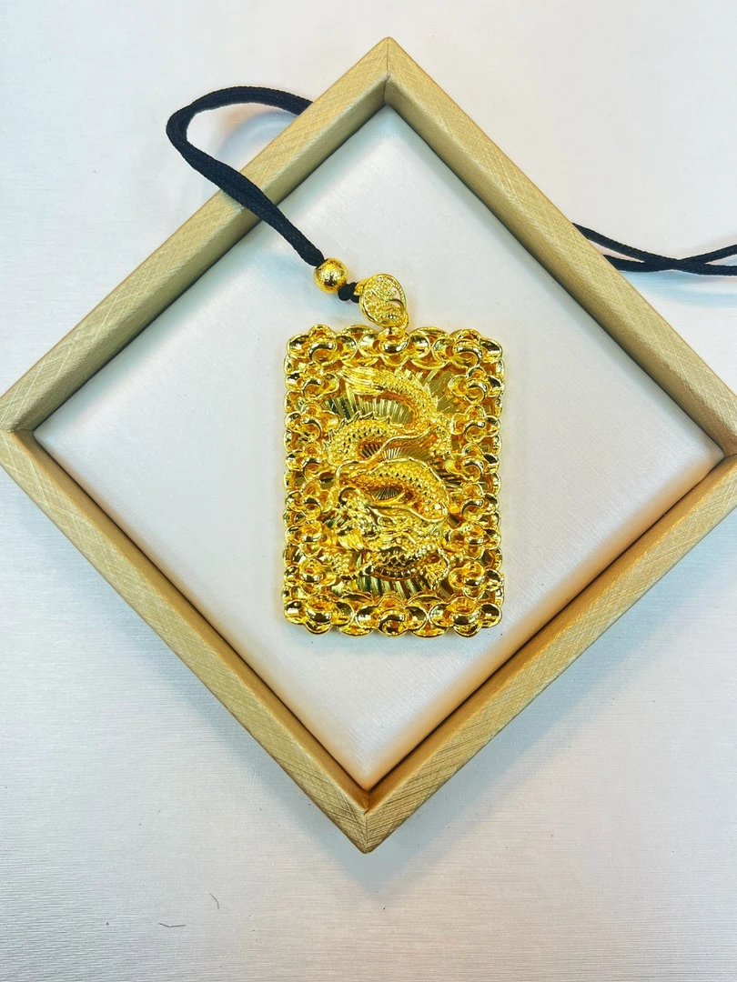 合金吊坠 2025款爆款男士时尚镂空龙牌吊坠