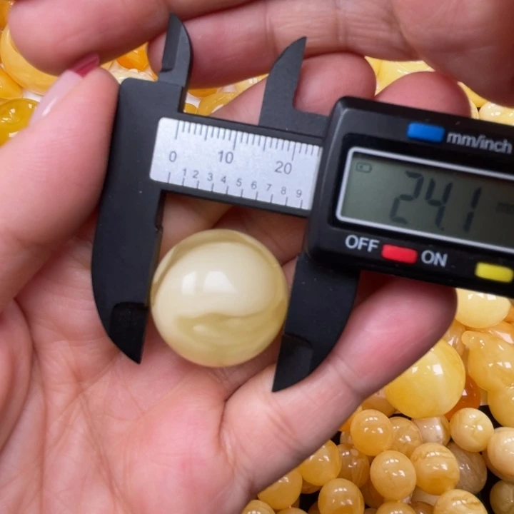 裸石蜜蜡未镶嵌蜜蜡圆珠