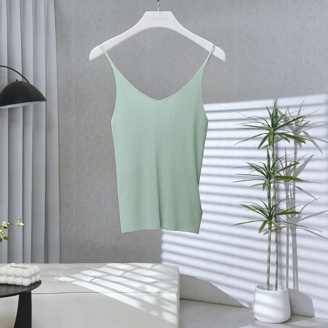 【德M】Z1106-5 女装夏吊带衫绿色02022200154303