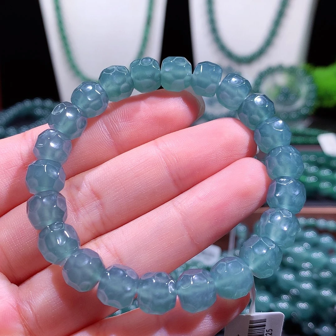 翡翠未镶嵌手链天然a货翡翠手串9.5