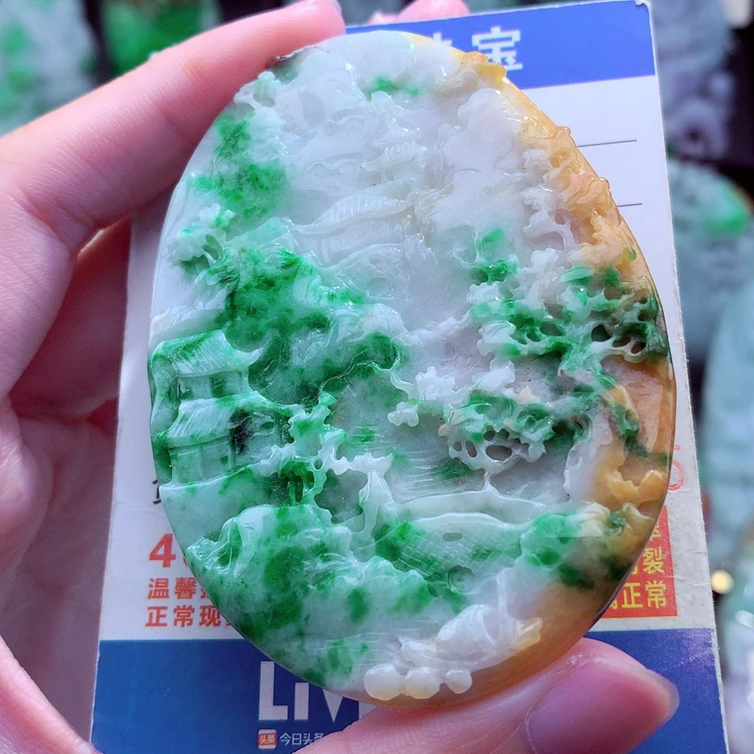 翡翠未镶嵌颈饰天然