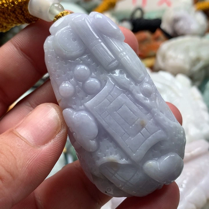 翡翠未镶嵌颈饰保真天然a货翡翠