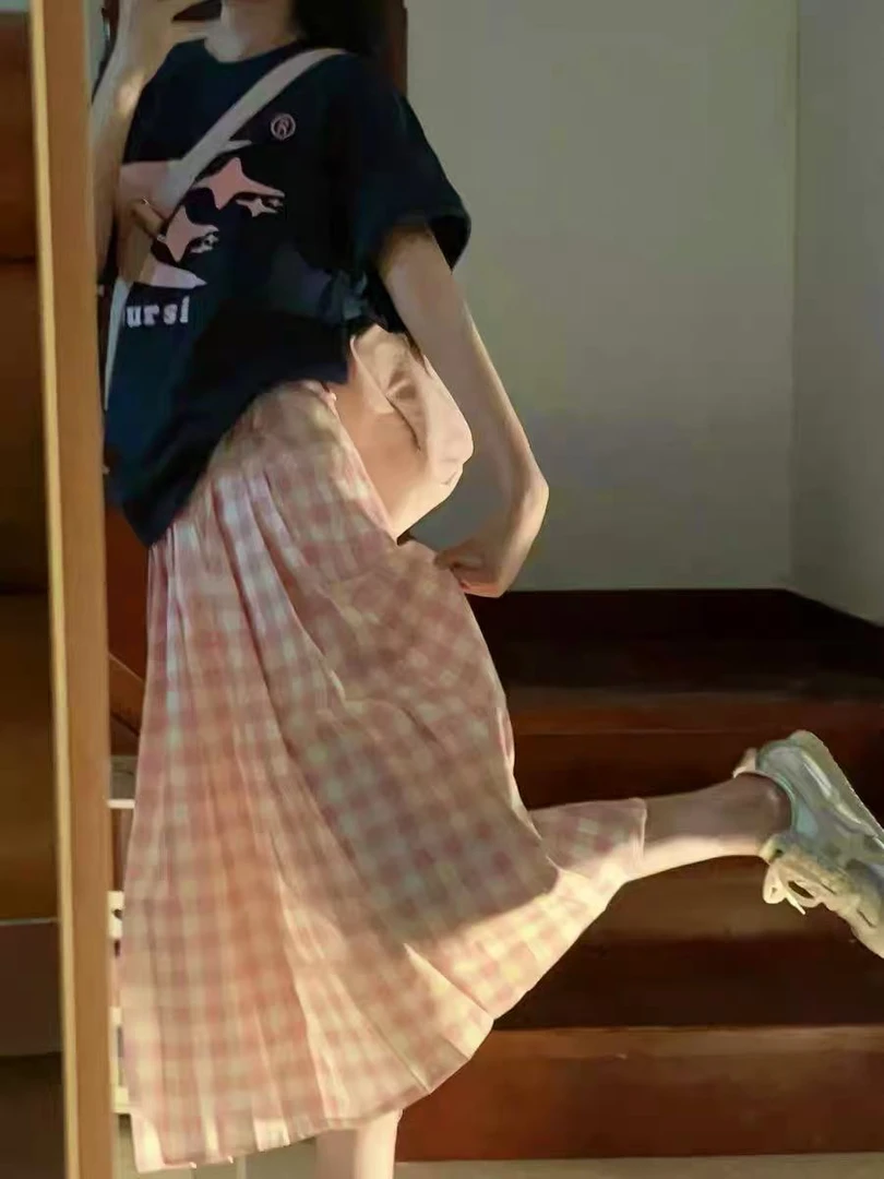 【OE家】NN1687-时尚女装设计感半身裙学生宽松百搭高腰